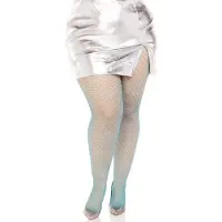 Leg avenue Spandex Industrial Net sukkahousut 1X-2X NEON BLUE