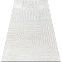 Rugsx Alfombra BALANCE 1918 crema - Geométrico, estructural, glamour 140x190 cm