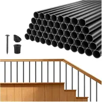 DUOKU Terassikaiteet 81,3 cm--125 kappaleen setti, alumiinipalkit terassikaiteisiin, verannalle ja portaisiin