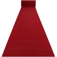 Rugsx Alfombra de pasillo con refuerzo de goma RUMBA 1974 Boda un solo color burdeos, rojo 80cm 80x660 cm