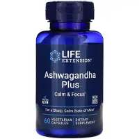 Life Extension Ashwagjaha Plus Calm & Focus - 60 kapselia - 60 kapselia
