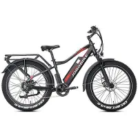Jobobike Sähköpolkupyörä - Robin - Fatbike 26'' - 13Ah Akka - Bafang 48V 250W - Maksimi kantama 65KM - Shimano 7-vaihteinen - Musta