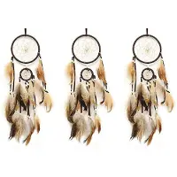 Melitt 3X Dream Catcher Brown Decorative Dream Catcher Living Room Dream Catcher for Wall Hanging, Decoration, Festival, Gift