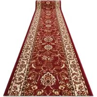Rugsx Alfombra de pasillo BCF MORAD Klasyk clásico burdeos 150 cm 150x280 cm