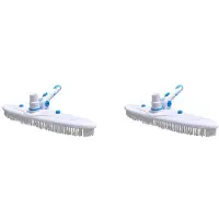 Typecat 2X Swimming Pool Wall Floor Brush Suction Vacuum Cleaning Brushes Adjustable Handle Algae Scrubber Cleaner Tool