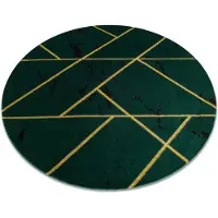 Rugsx Matto Emerald 1012 Ympyrä - vihreä/kulta