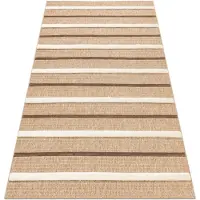 Rugsx SPARK 0686A alfombra beige / crema - Líneas, sisal, estructural 200x290 cm