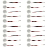 Semoic 20 Pcs 20mm 1.7Mhz Ultrasonic Mist Maker Fogger Ceramics Discs with Wire and Sealing Ring Humidifier Accessories
