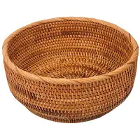 Spactz Luonnonrottinkiiset pyöreät hedelmäpajuleipäkulhot (iso, 1 kpl)
