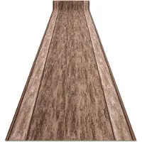 Rugsx Alfombra de pasillo con refuerzo de goma RAMA marrón 80cm 80x1000 cm