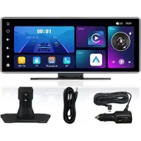 Jojomino 11,26 tuuman langaton kojelautakamera Carplaylla ja Android Autolla, WiFi, GPS-navigointi, peruutuskamera ja videonauhuri