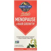 Garden of life , Herbaaliset, Menopausi + Hiusten Kasvu, Berry, 30 Vegan Softgels