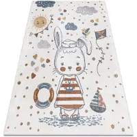 Rugsx Alfombra BONO 8441 Conejito marinero crema / azul 140x190 cm