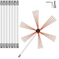 DUOKU Flexibele Kaminreinigungsstäbe--26 ft-Nylon Kaminreinigungskit Sooteater, 8 weiße Stäbe