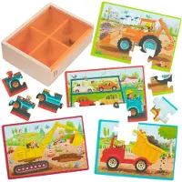 Battat Toys Puzzle Construction Vehicles Palapeli