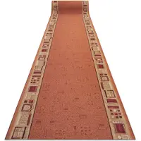 Rugsx Alfombra de pasillo con refuerzo de goma JENA color cobre 120cm 120x160 cm