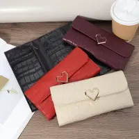 MaxPower Tyylikäs naisille krokotiilikuvioitu keinonahkalompakko , Stone Pattern Burgundy