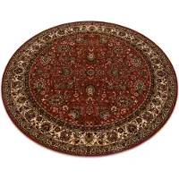 Rugsx Alfombra de lana KASHQAI 4362 200 circulo ornamento burdeos / beige circulo 200 cm