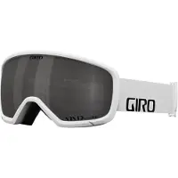 Giro Ringo -laskettelulasit - Lumilautailulasit miehille, naisille ja nuorille - valkoinen sanamerkkihihna, jossa VIVID Smoke Lins