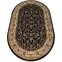 Rugsx Alfombra ROYAL ADR oval modelo 1745 negro 100x180 cm
