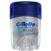 Gillette antiperspirantti ja deodorantti miehille, 72 h hikoilusuoja Anti-White Mark Clear Gel Cool Wave Scent 0,5 oz