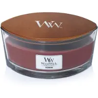 Woodwick Ellipse -tuoksukynttil , punapuu, 470 ml | Paloaika jopa 50 tuntia