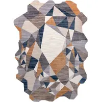Rugsx Alfombra TINE 75419A Mosaico - moderno, forma irregular gris / amarillo 195x290 cm