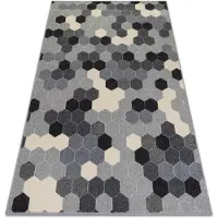 Rugsx Alfombra HEOS 78537 Hexágono gris/crema 190x270 cm