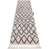 Rugsx Alfombra, alfombra de pasillo BERBER BENI crema – para la cocina, entrada, pasillo 80x200 cm