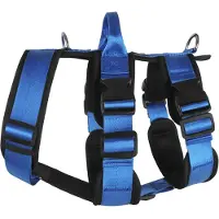 Typecat Koiranvaljaat Räjähdyssuojatut isojen koirien valjaat kahvalla Kestävät säädettävät lemmikkien rintahihnat isoille koirille, sininen, M