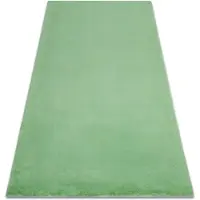 Rugsx Alfombra BUNNY verde Imitación de piel de conejo 200x290 cm
