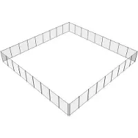 DUOKU Irrotettava turvakaide - - 4 x 108 ft - Helppo asentaa - Musta - Alumiini ja PVC