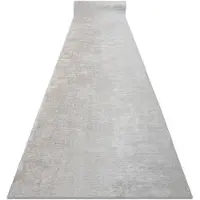 Rugsx Alfombra de pasillo con refuerzo de goma LOTUS SMOOTH 52420 Melange beige 60cmlavable 60x390 cm