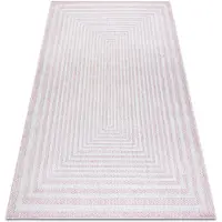Rugsx Matto string sizal sion sokkelo 22376 vaaleanpunainen / ekru