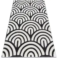 Rugsx Alfombra moderna MODE 8629 conchas crema / negro 180x270 cm