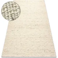 Rugsx NEPAL 2100 beige matto - villainen, kaksipuolinen, luonnollinen