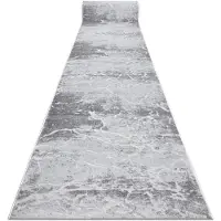 Rugsx Alfombra de pasillo Structural MEFE 6182 dos niveles de vellón gris 60 cm 60x420 cm