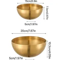 MaxPower Ruostumattomasta teräksestä valmistettu salaattikulho - hedelmille, pastalle ja illalliselle, 20 cm / 7,87 tuumaa