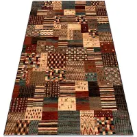 Rugsx Alfombra de lana KASHQAI 4353 990 Patchwork terracota / beige 200x300 cm