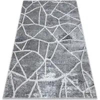 Rugsx Alfombra MEFE moderna 2783 Mármol - Structural dos niveles de vellón gris oscuro 200x290 cm