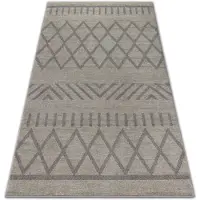 Rugsx Alfombra SOFT 8034 Etno Boho crema/marrón claro 120x170 cm