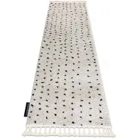 Rugsx Alfombra, Corredor BERBER SYLA B752 puntos crema para la cocina, entrada, pasillo 70x200 cm