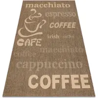 Rugsx Alfombra de cuerda sisal FLOORLUX 20221 color café/color maíz 160x230 cm