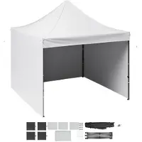 DUOKU Kannettava Tonnelle - - 3 x 3 m - Irrotettavat Sivuseinät - Rullalaukkusäilytys - 21,8 kg