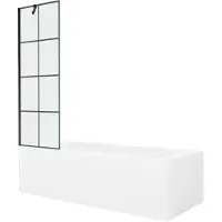 Mexen Kylpyamme Vega paneeleilla ja lasiseinällä, 170x70 cm + 60 cm
