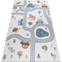 Rugsx Alfombra BONO 8283 Calle, animales crema / gris claro 140x190 cm