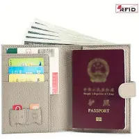 MaxPower RFID Keinonahka Monitoimi Passilompakko , Taro Powder