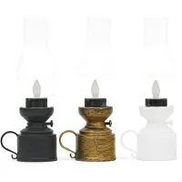 Melitt Vintage Candle Lamp Ornaments LED Night Light Table Lamp Desktop Decoration Wedding Outdoor Home Festival