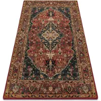 Rugsx Alfombra de lana SUPERIOR Kasim marco rubí 200x300 cm