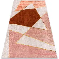 Rugsx Alfombra lavable MIRO 52097.802 Geométrico antideslizante - rosado 160x220 cm